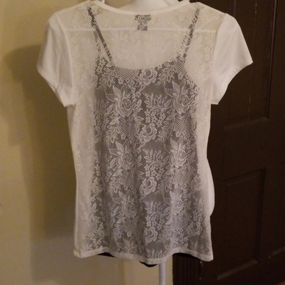 Lace back tee - Picture 1 of 2